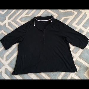 TOMMY HILFIGER 3/4 sleeve navy polo shirt 3X